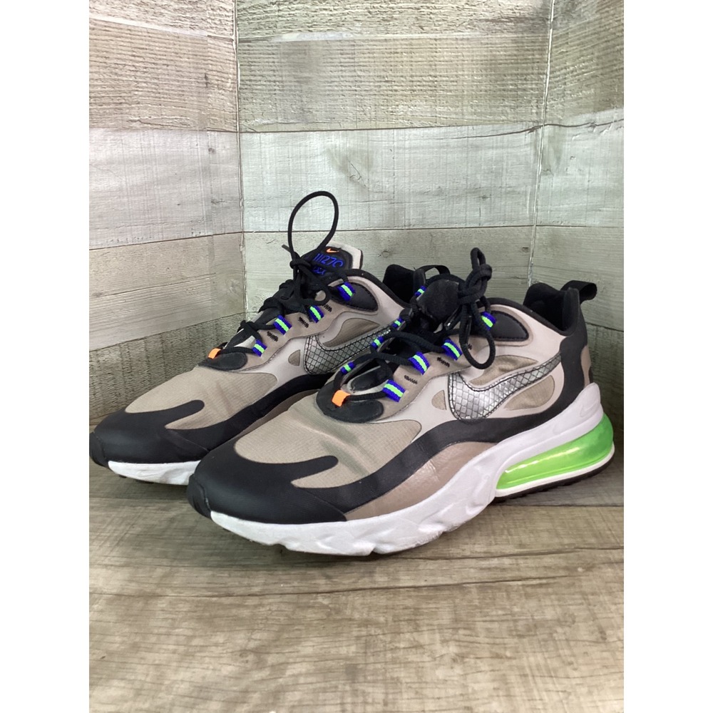 Nike Air Max 270 React Desert Sand Electric Green Mens‎ 9 CD2049-200 Sneaker
